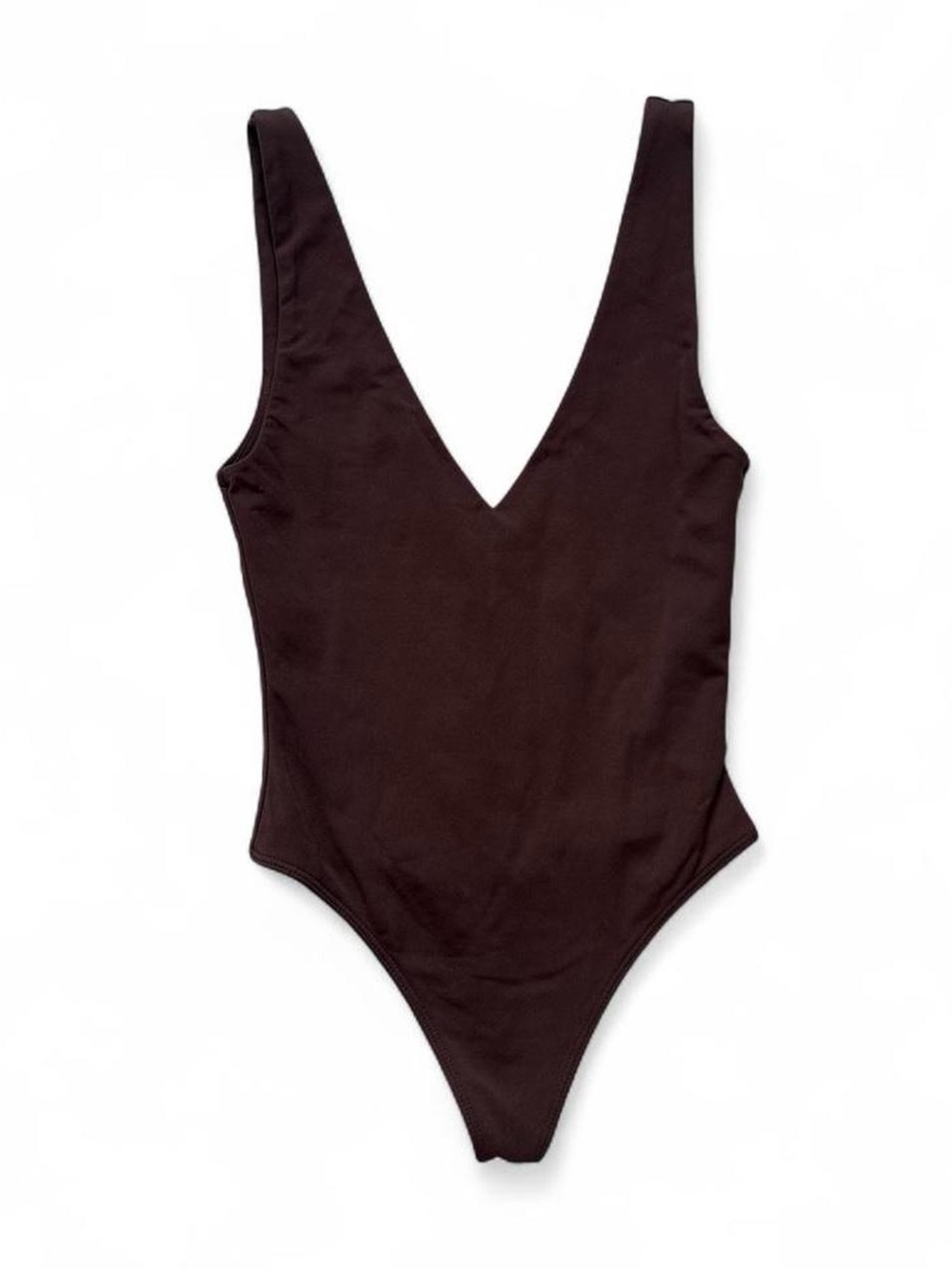 Babaton Aritzia NWOT Brown V neck plunge bodysuit